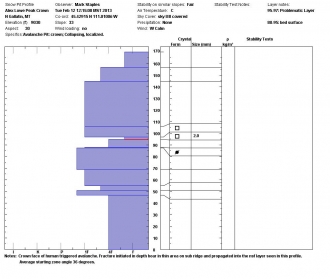Alex Lowe Peak Crown Snowpit 2-12-13